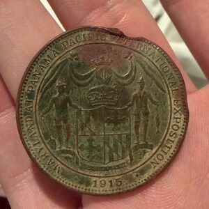 1915 Maryland Panama Pacific International Exposition Medal Coin Mint Error RARE